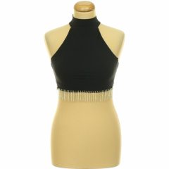 Tezenis strasszköves fekete top