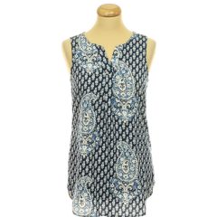 Only mintás kék blúz