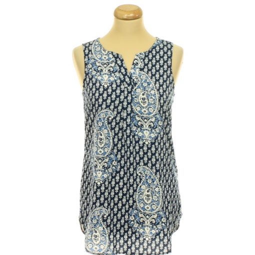 Only mintás kék blúz