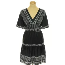 Shein mintás gumírozott ruha