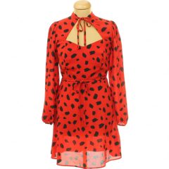 New Look mintás piros ruha