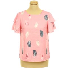 Mintás rózsaszín blúz