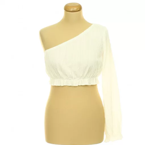 Shein félvállas fehér top