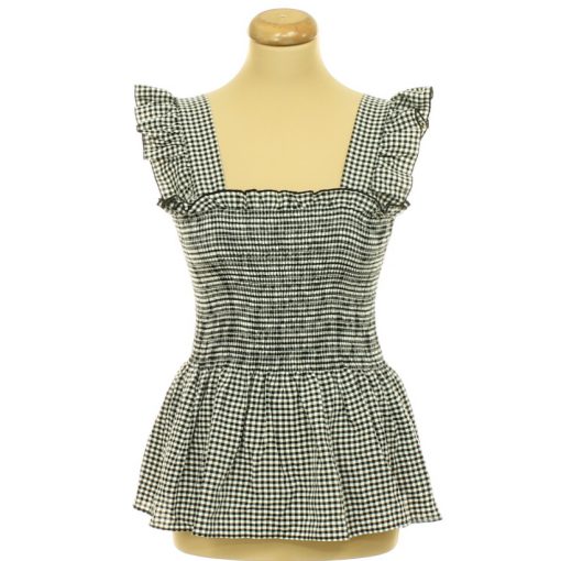 Cameo Rose fekete-fehér kockás felső