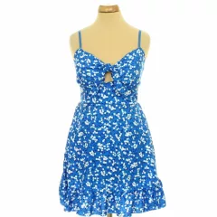 New Collection virágmintás kék ruha