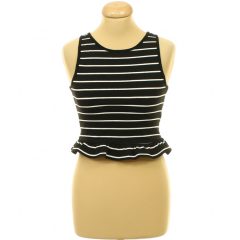 New Look csíkos fekete top