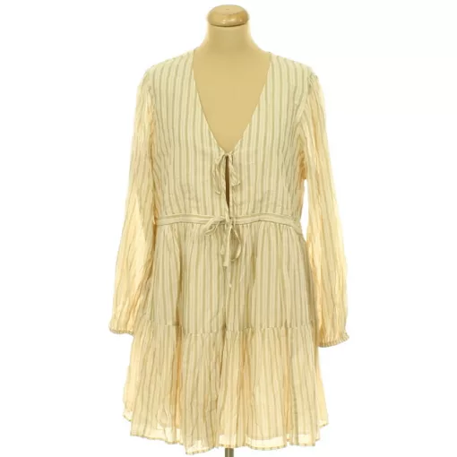 Primark csíkos krémszínű ruha