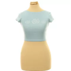 Bershka strasszköves kék top