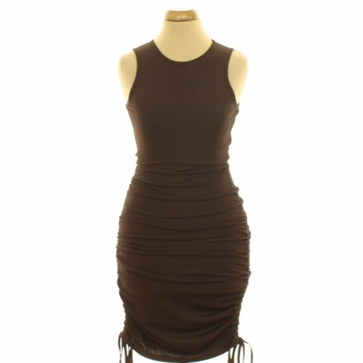 Shein ráncolt barna ruha