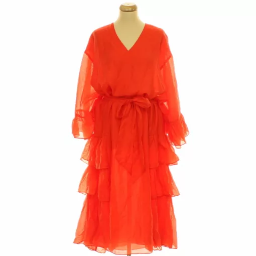 H&M fodros piros ruha