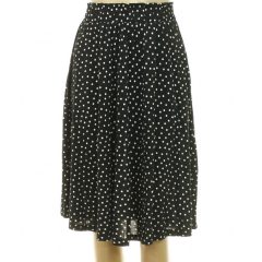 Pöttyös fekete viszkóz szoknya