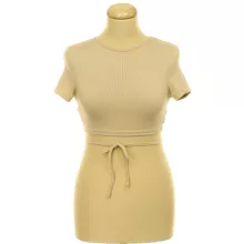 Shein bézs elasztikus top