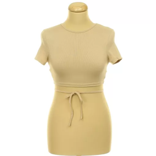 Shein bézs elasztikus top