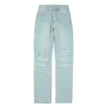 Shein magas derekú szaggatott farmer