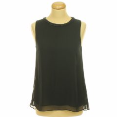 Hallhuber gyöngyös fekete blúz