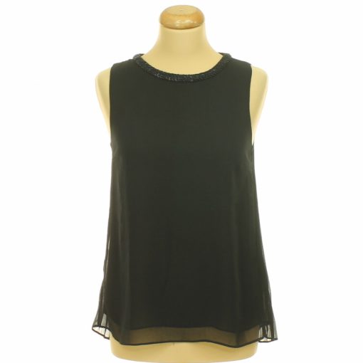 Hallhuber gyöngyös fekete blúz