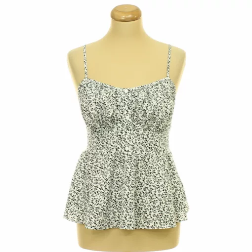 Shein mintás fehér top