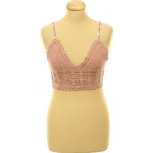 Shein horgolt-virágmintás top