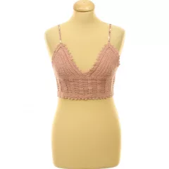 Shein horgolt-virágmintás top
