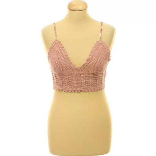 Shein horgolt-virágmintás top