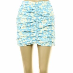 Mango virágmintás kék szoknya