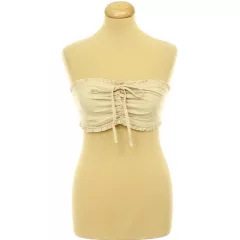 Shein ráncolt barna top