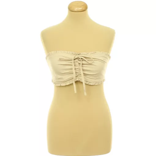 Shein ráncolt barna top