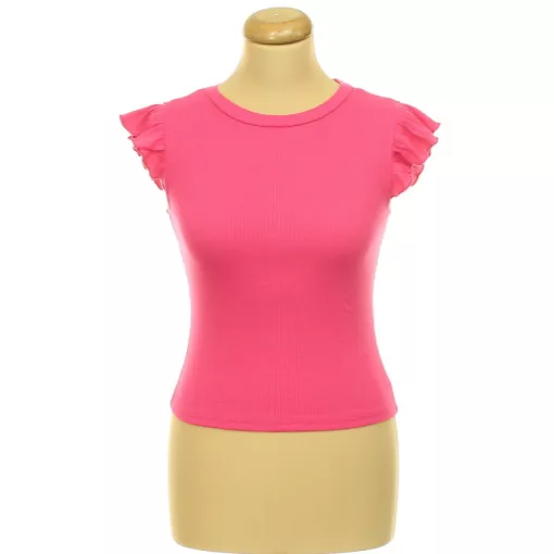 Shein bordázott pink felső
