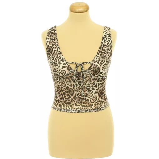 Shein leopárdmintás necc top