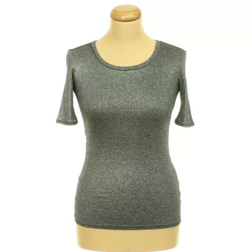 Topshop ezüstcsillámos felső