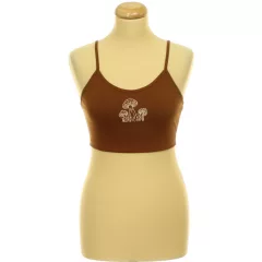 Shein mintás barna top