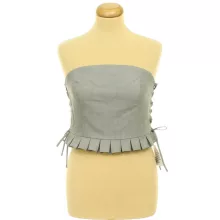 Miss Selfridge fűzős szürke top