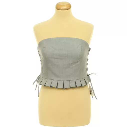 Miss Selfridge fűzős szürke top