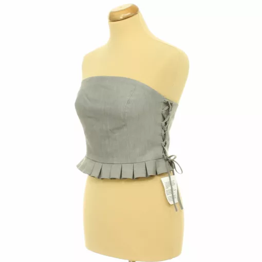 Miss Selfridge fűzős szürke top