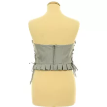 Miss Selfridge fűzős szürke top