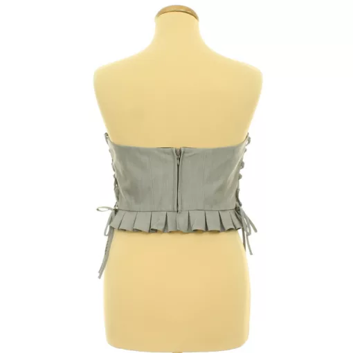 Miss Selfridge fűzős szürke top