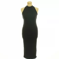 H&M bordázott fekete ruha