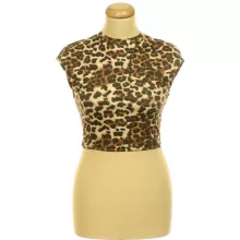 Shein leopárdmintás nyitott hátú top