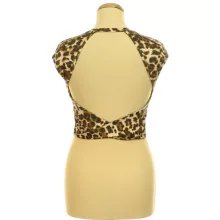 Shein leopárdmintás nyitott hátú top