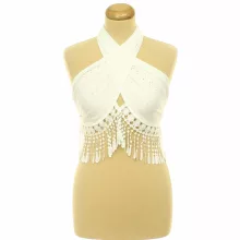 Shein áttört mintás-csipkés top