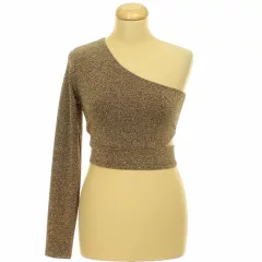 New Look aranycsillámos félvállas top