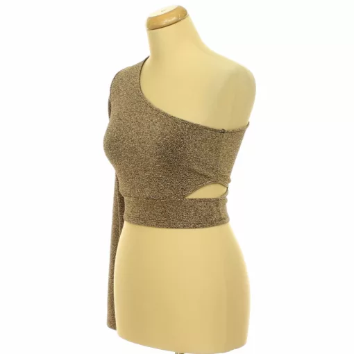 New Look aranycsillámos félvállas top