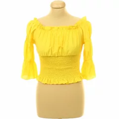 Gumírozott sárga blúz