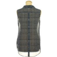 Next kockás ujjatlan muszlin ing