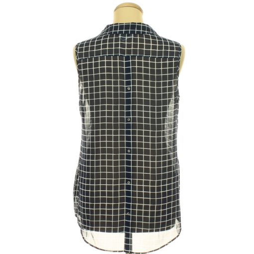 Next kockás ujjatlan muszlin ing