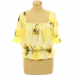 H&M virágmintás sárga blúz