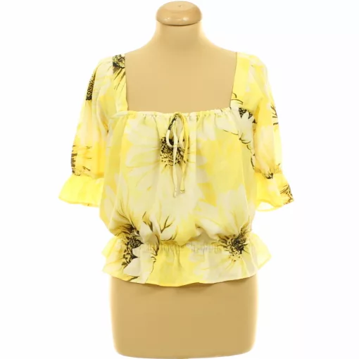H&M virágmintás sárga blúz