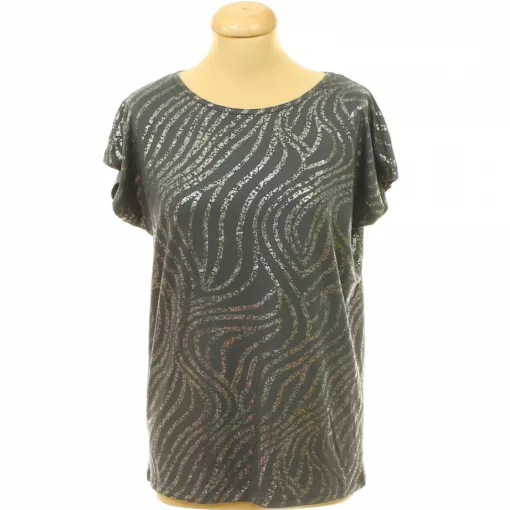 Ezüstmintás viszkóz póló