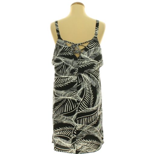 Yessica mintás fekete ruha