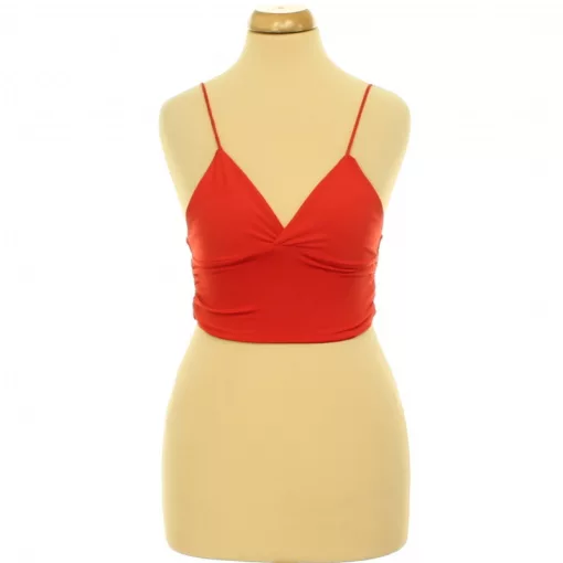 Shein ráncolt piros top